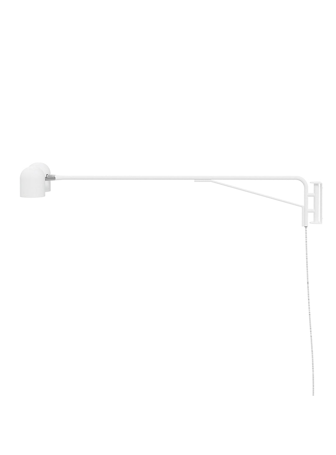 Lampe murale Tandem Gus* Modern, long bras en acier pour lumière personnalisée. blanc