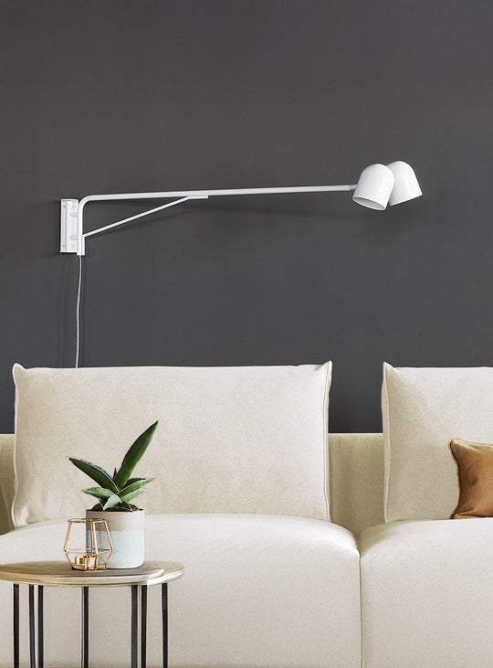Lampe murale Tandem Gus* Modern, touche moderne et fonctionnelle pour vos murs. blanc