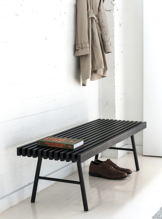 Gus* Modern Transit : banc polyvalent pour tout espace. frene noir