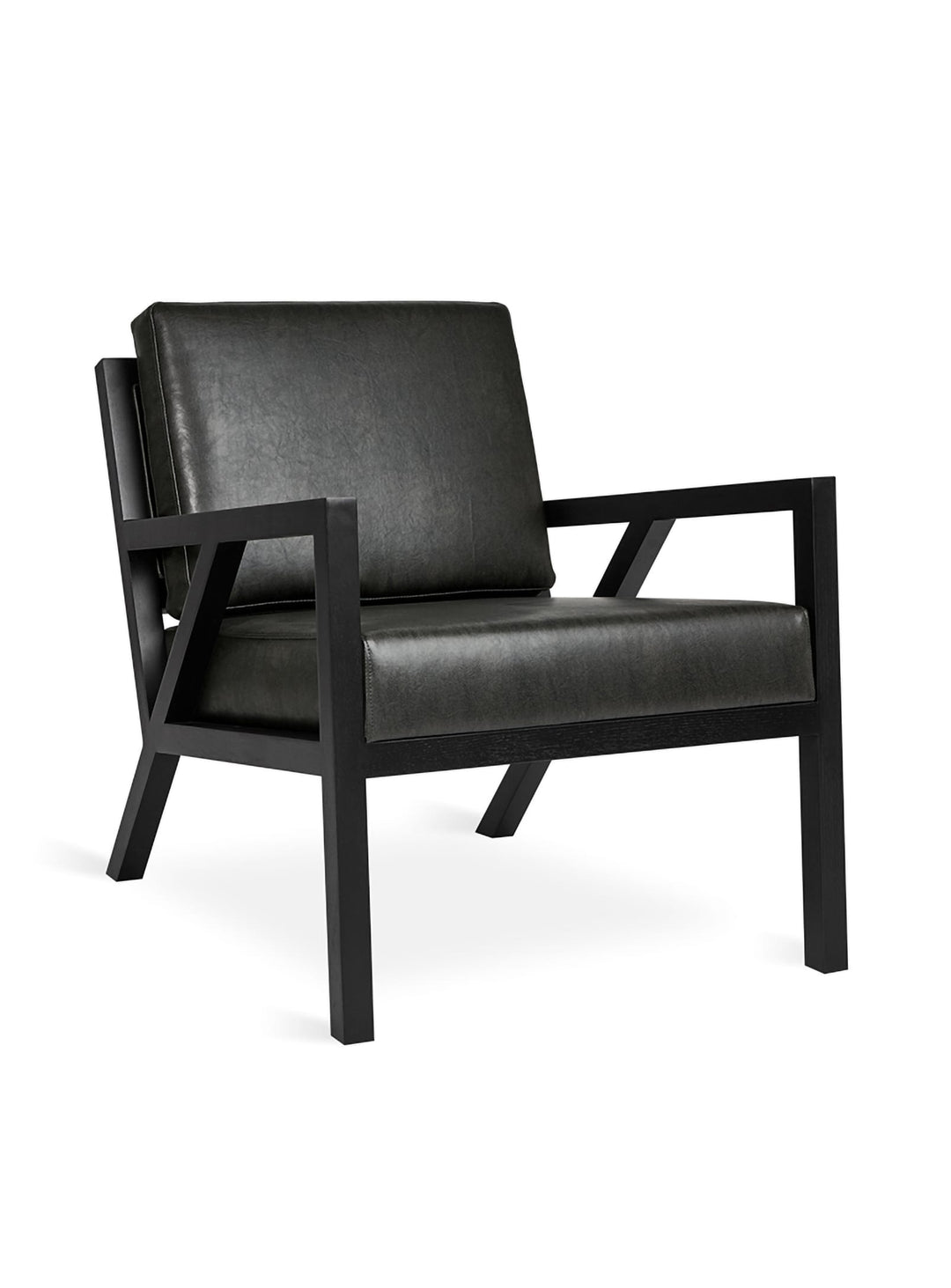 Fauteuil Gus* Modern Truss, choix de couleurs pour un style personnalisé. cuir vegan licorice