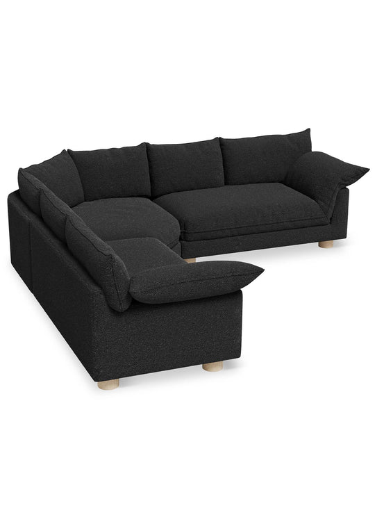 Sofa bi-sectionnel Gus* Modern Zoe : design décontracté, assise généreuse et finitions soignées pour le salon. Node Nocturne