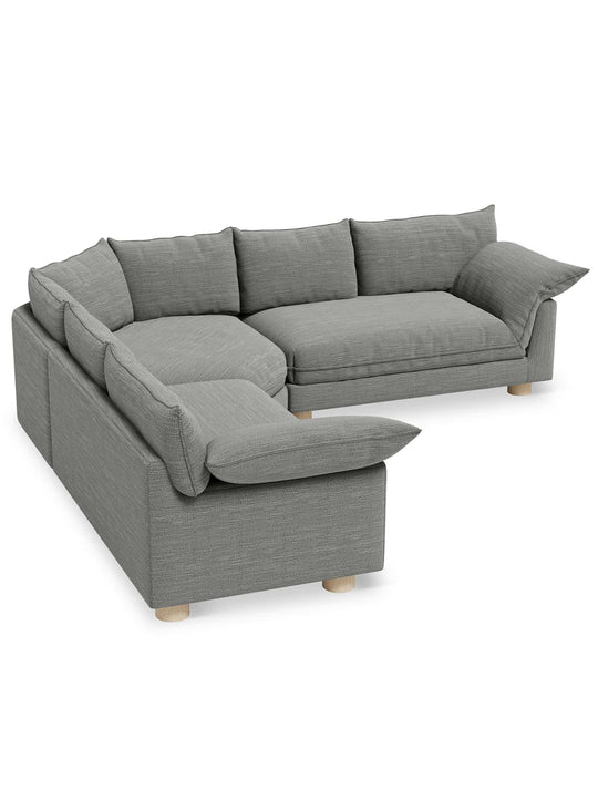 Sofa bi-sectionnel Gus* Modern Zoe : un grand canapé profond avec coutures françaises et coussins ultra-doux. rosslyn legacy