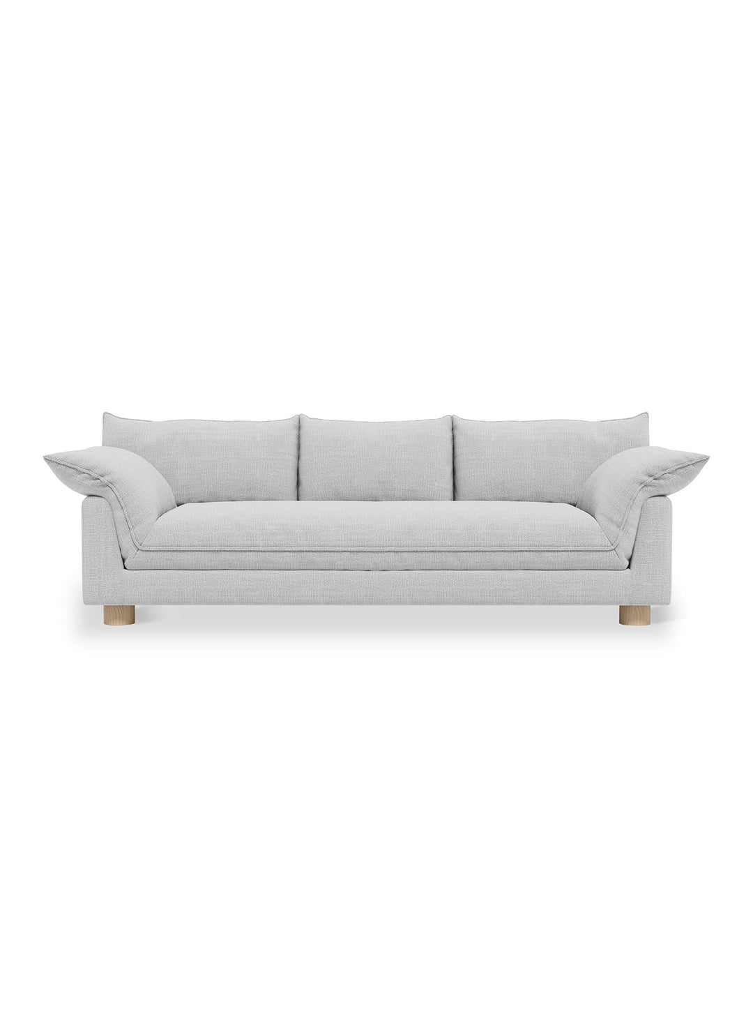 Sofa Gus* Modern Zoe : confort enveloppant, coutures françaises et design inspiré du modernisme des années 70. rosslyn argent