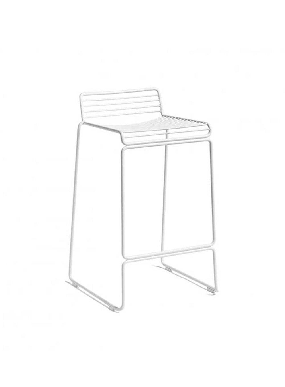 HEE, tabouret empilable au style épuré et à la structure élégante. blanc