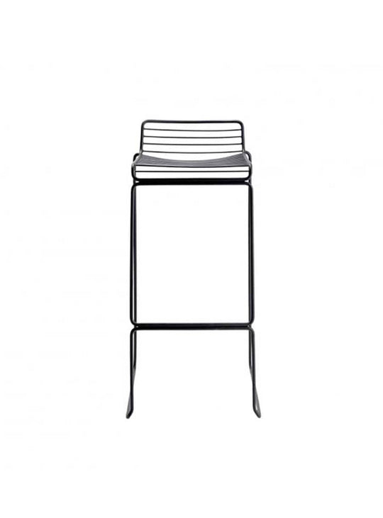 HEE : tabouret de comptoir minimaliste, stable et empilable. noir