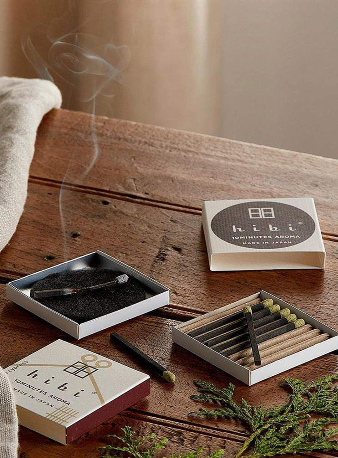 Allumettes encens Hibi, parfums japonais apaisants pour 10 minutes de sérénité. cypres