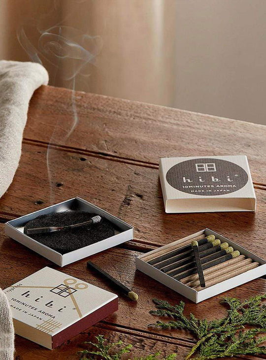Allumettes encens Hibi, parfums japonais apaisants pour 10 minutes de sérénité. cypres