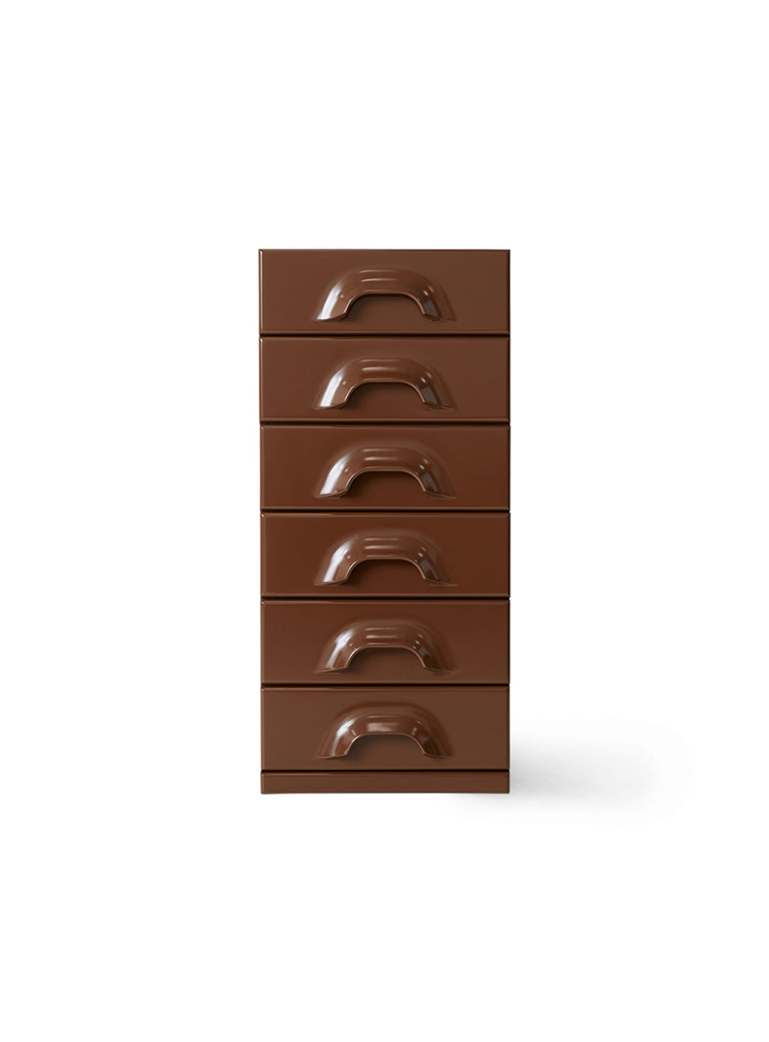 Commode à six tiroirs HKliving en finition laquée, parfaite pour un intérieur chic et organisé. chocolat