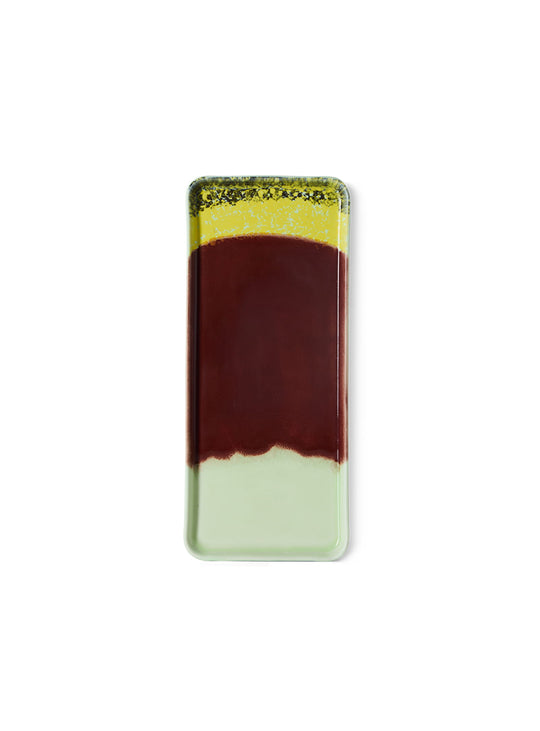 Plateau 70s Ceramics HKliving, design authentique pour le quotidien. cherry