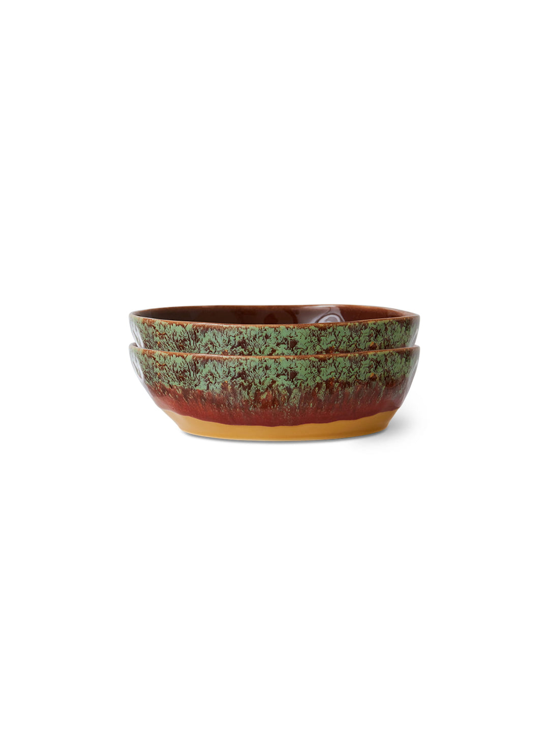 Bol à pâtes 70s Ceramics HKliving en grès, idéal pour apporter couleur et personnalité à votre table. cove