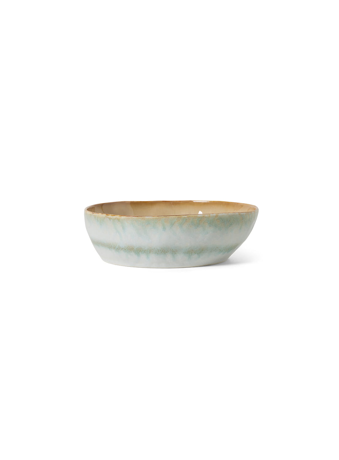 Bol à pâtes 70s Ceramics HKliving, une pièce rétro aux glaçures texturées et aux couleurs vibrantes. petal
