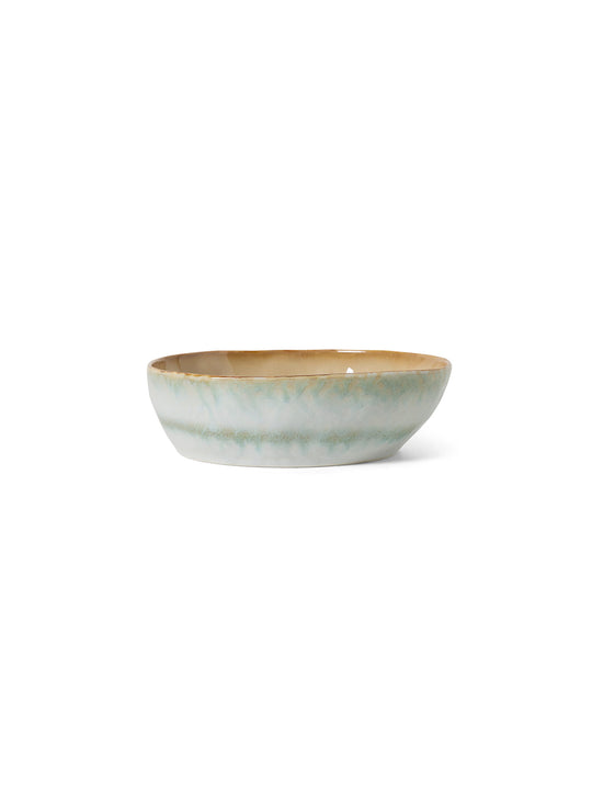 Bol à pâtes 70s Ceramics HKliving, une pièce rétro aux glaçures texturées et aux couleurs vibrantes. petal