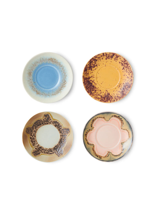 Soucoupe 70s Ceramics HKliving pour accompagner mugs et tasses avec élégance. ocean