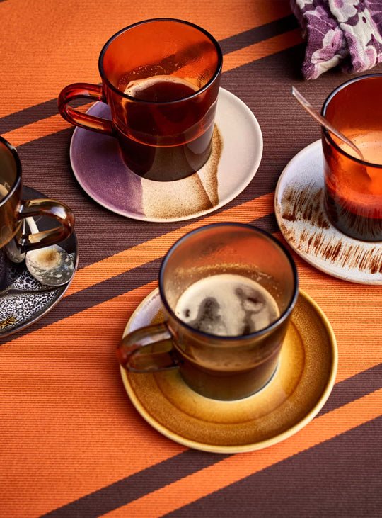 Soucoupe 70s Ceramics HKliving compatible lave-vaisselle et micro-ondes. big sur