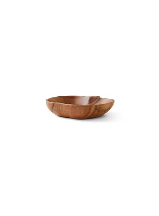 Bol Pomme HKliving en acacia sculpté, parfait pour ajouter une note chaleureuse et ludique à vos repas. M