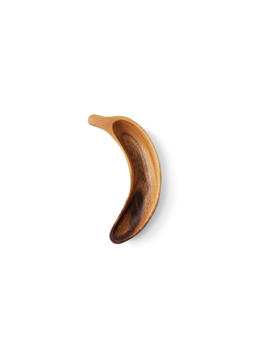 Bol Banane HKliving en acacia naturel, une pièce artisanale au design fruité et chaleureux.