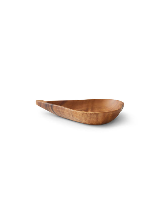 Bol Poire HKliving en bois d’acacia, idéal pour servir fruits, salades, fruits secs et collations. M