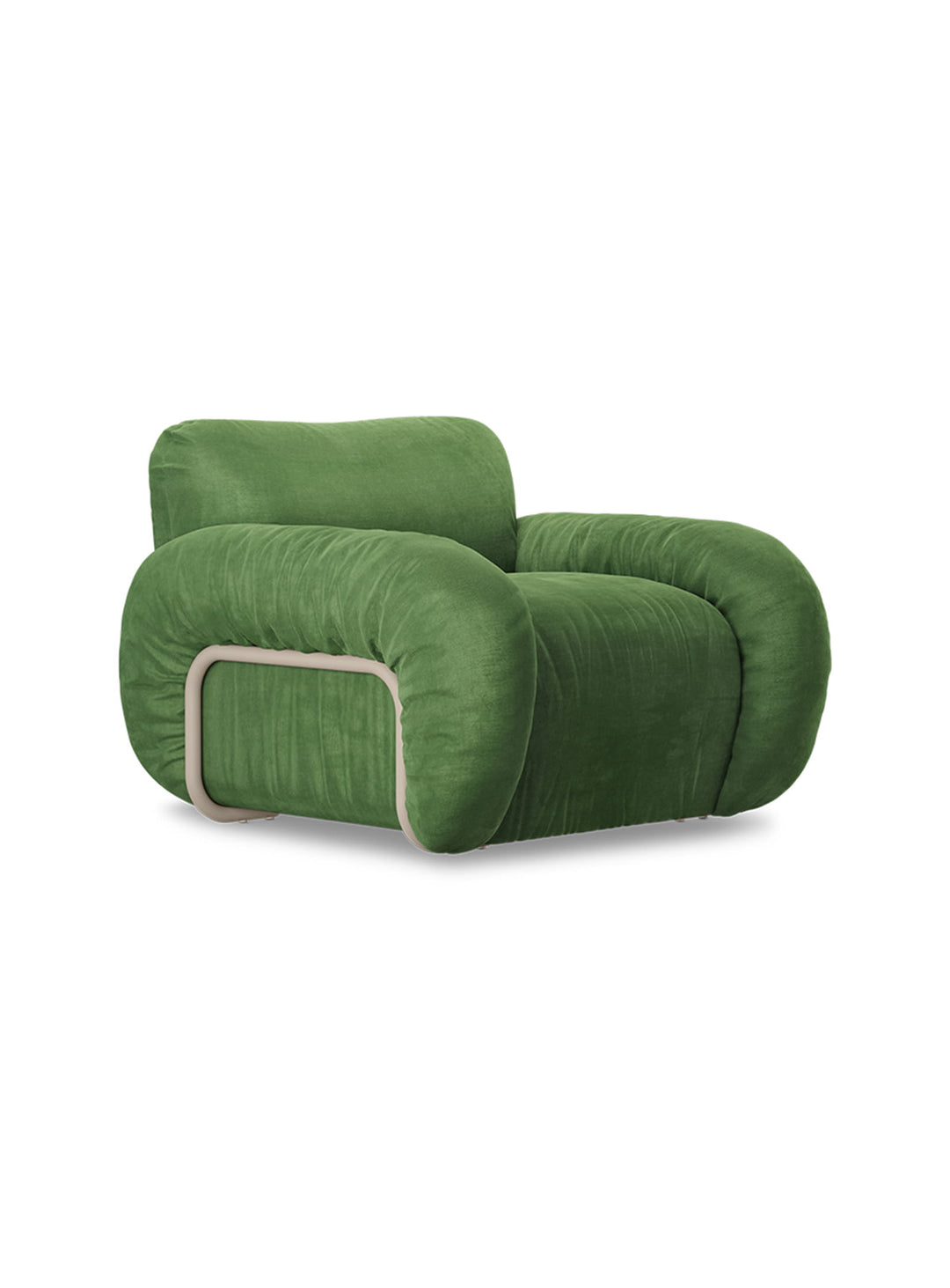 Fauteuil lounge Arc de HKliving, fauteuil personnalisable en tissu. vert