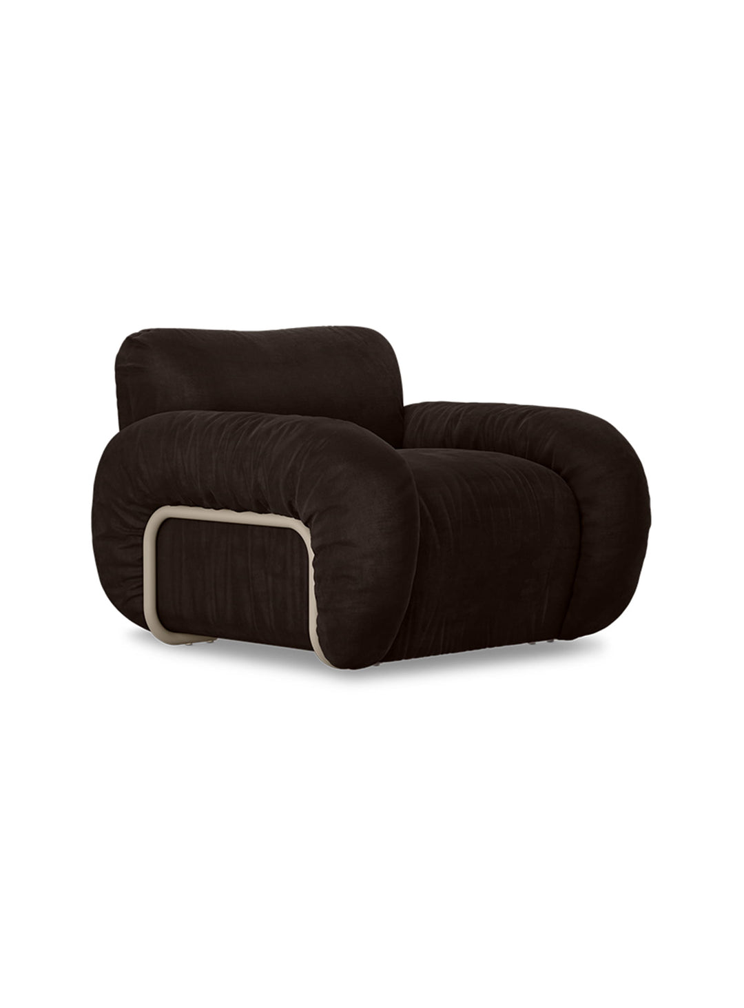 Fauteuil lounge Arc de HKliving, tissu résistant et grand confort. espresso