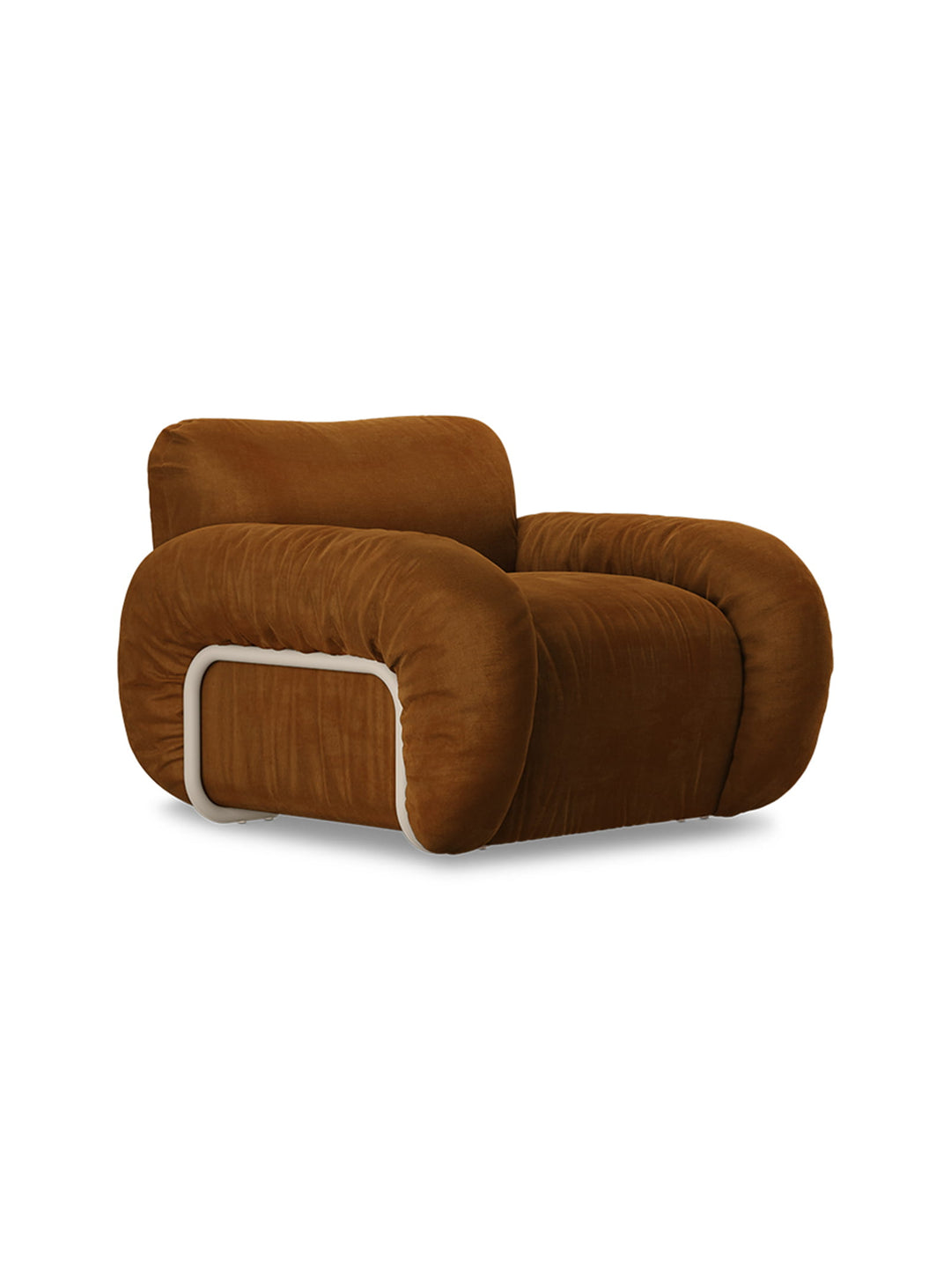 Fauteuil lounge Arc de HKliving, style minimaliste et élégant. caramel