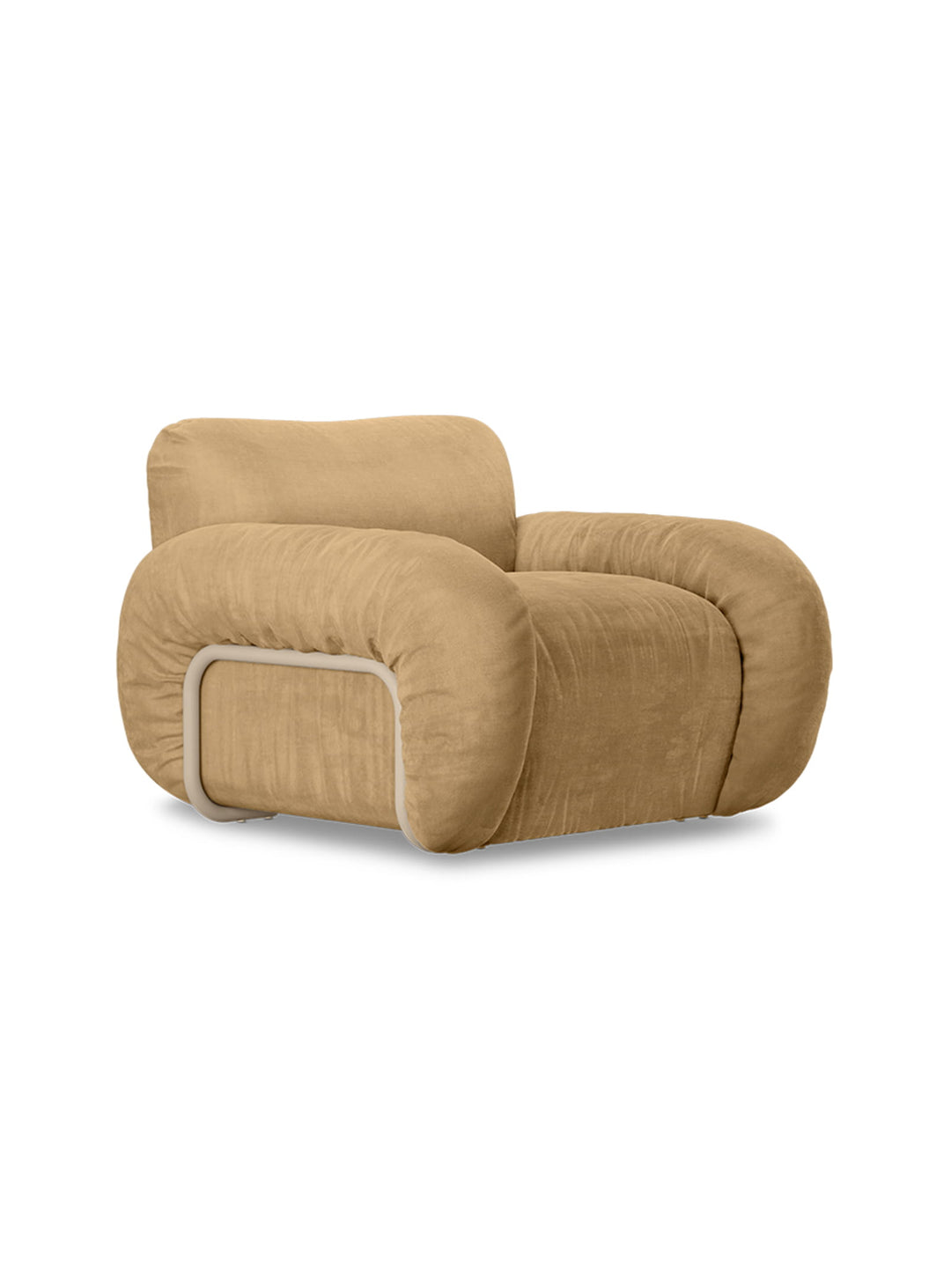 Fauteuil lounge Arc de HKliving, silhouette sculpturale et assise profonde. creme