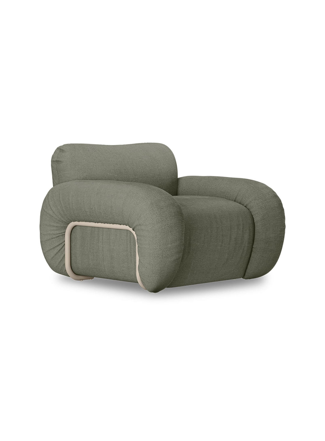 Fauteuil lounge Arc de HKliving, structure robuste et design épuré. vert militaire