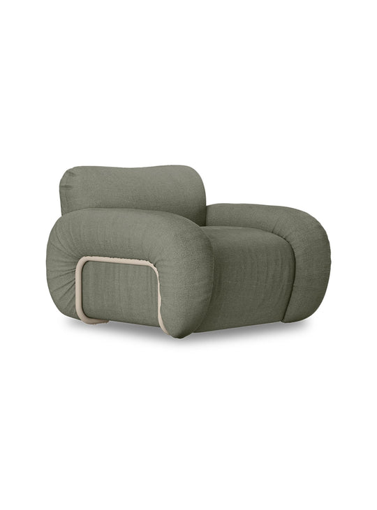 Fauteuil lounge Arc de HKliving, structure robuste et design épuré. vert militaire
