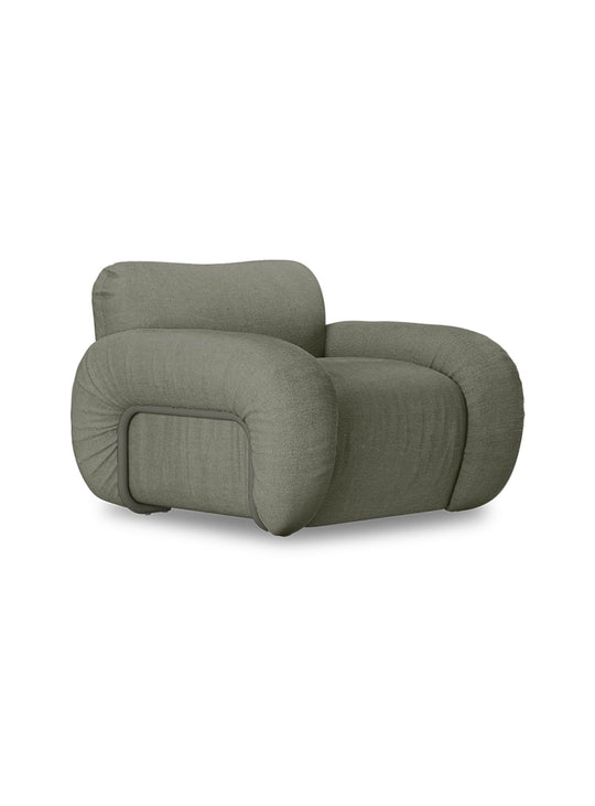 Fauteuil lounge Arc de HKliving, tissu haute résistance Martindale. vert militaire