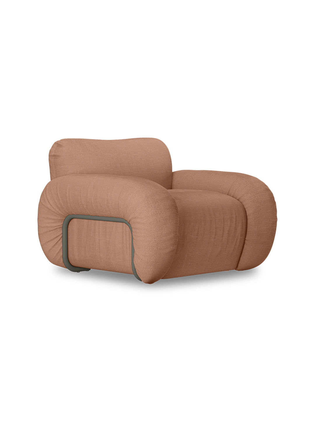 Fauteuil lounge Arc de HKliving, silhouette arrondie et style raffiné. rose