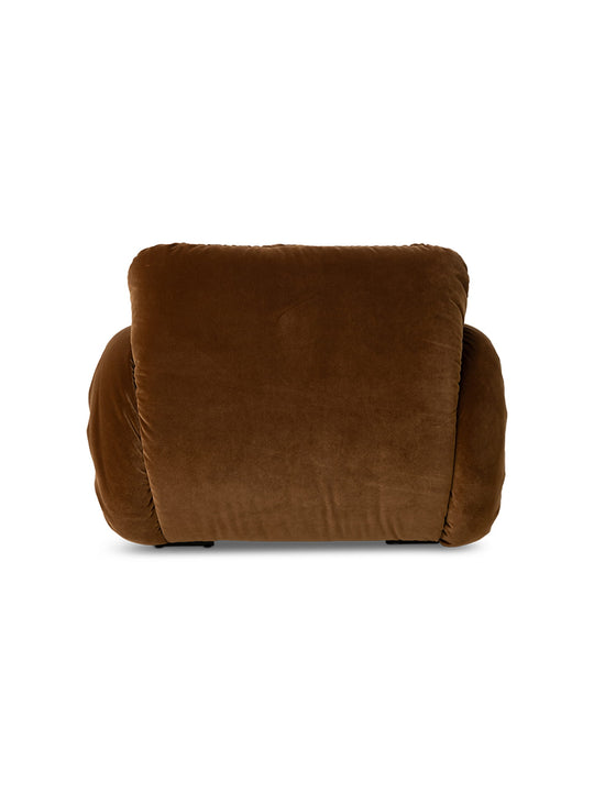 Fauteuil lounge Arc de HKliving, design contemporain en tissu. caramel