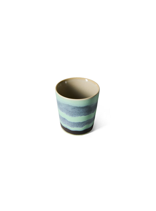 Tasse à café 70s Ceramics HKliving en grès émaillé, idéale pour café, thé ou cappuccino. river