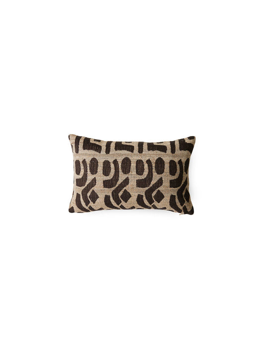 Coussin Bungalow HKliving en laine et soie naturelle, idéal pour une ambiance douce et authentique. rustic