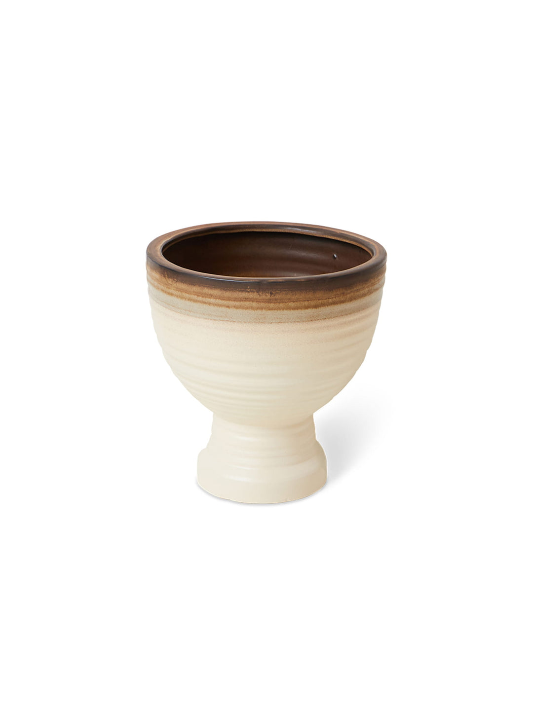 Sublimez vos plantes avec le cache-pot Calice de HKliving, une jardinière en grès au style contemporain. vanille