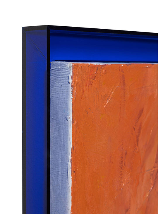 Tableau encadré Catch My Drift HKliving, une toile multicolore qui mêle esprit brut et design contemporain.