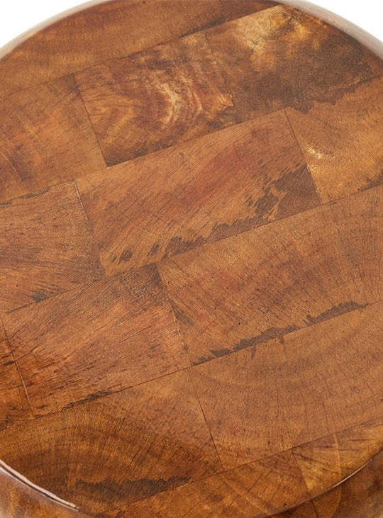 Tabouret Chestnut HKliving avec finition brillante, pour une touche chaleureuse et élégante.