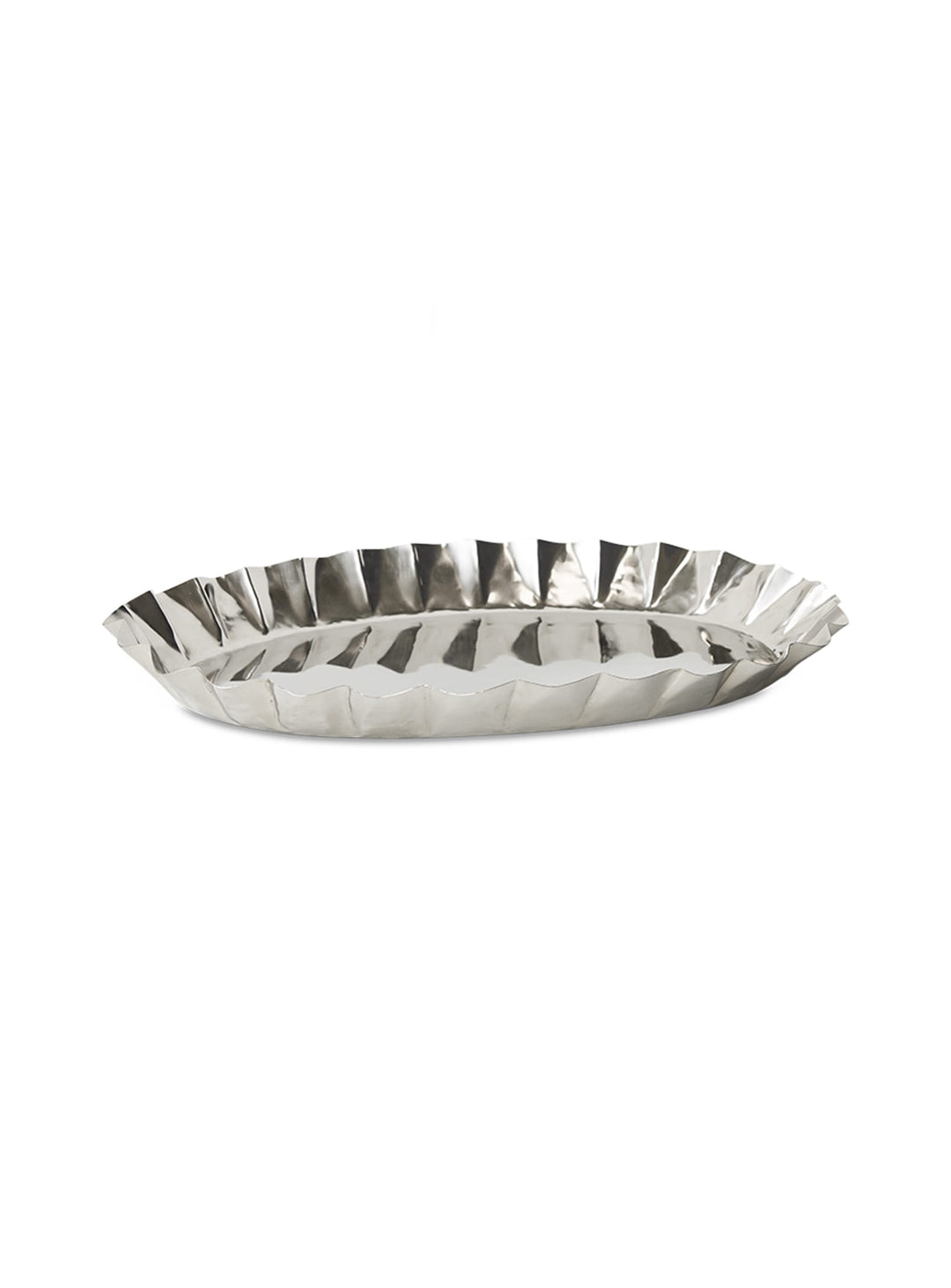 Plateaux Chrome HK Living : plateaux design ovales, métal chromé et look sophistiqué. grand
