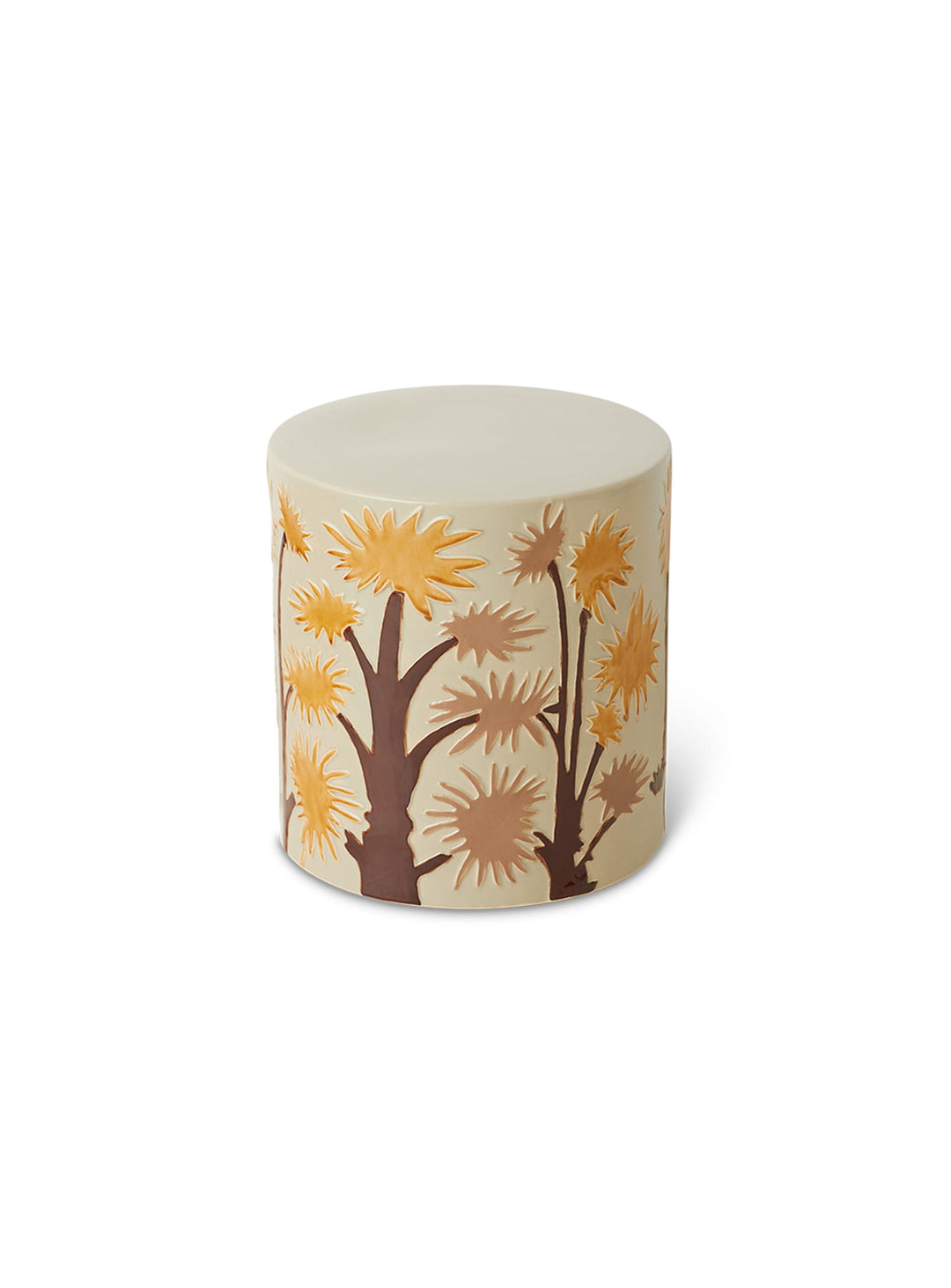 Table d’appoint Coastal HKliving, design cylindrique et ambiance solaire contemporaine.