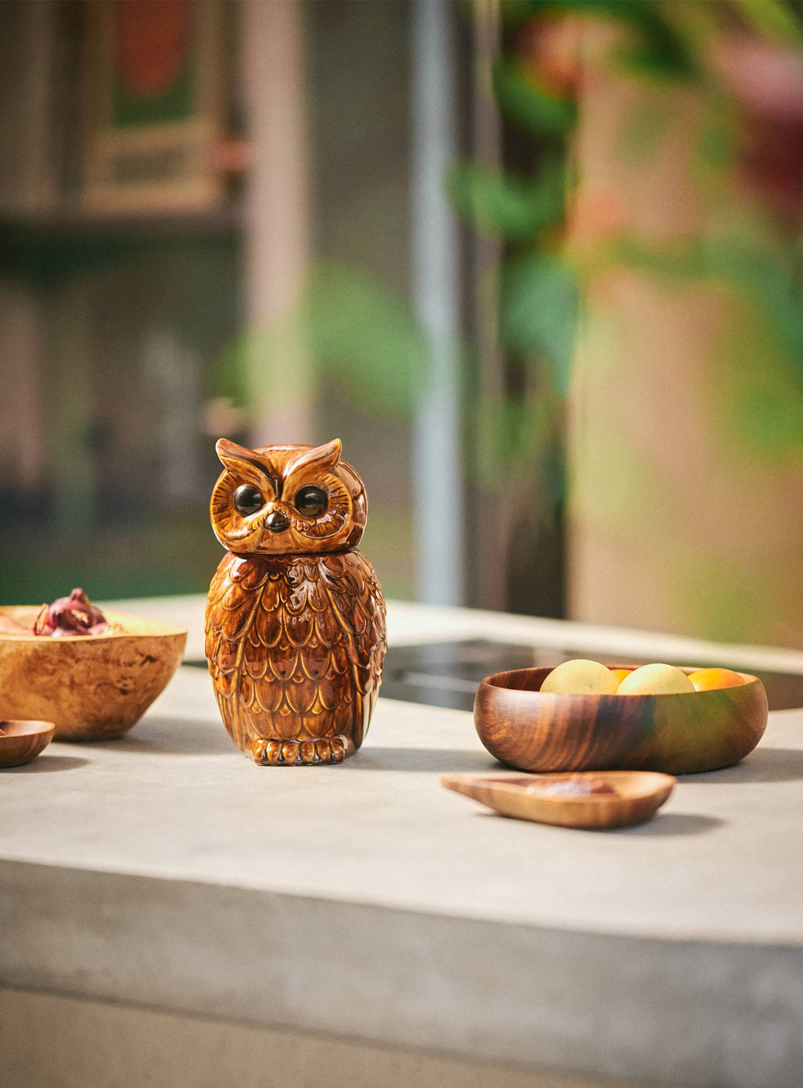新品未使用owl classic Hnos CL-005 CLEAR BEIGE Owl: Ceramic Pot - HKliving – Nüspace