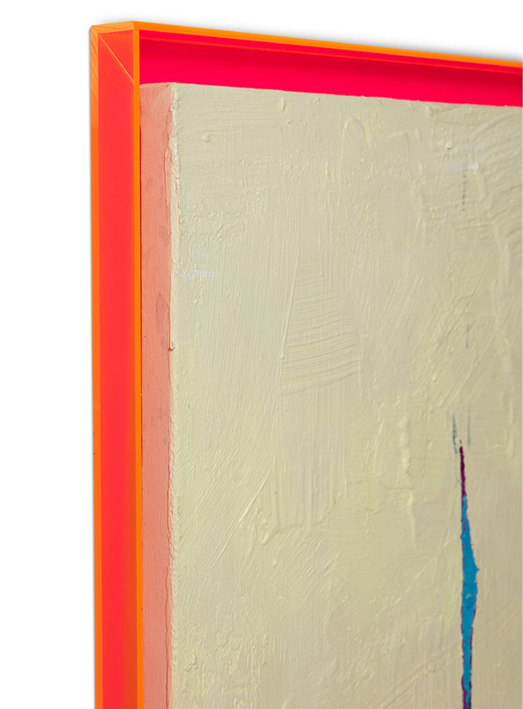 Le tableau encadré Days in the City de HKliving associe peinture artisanale, couleurs vibrantes et cadre en plexiglas.