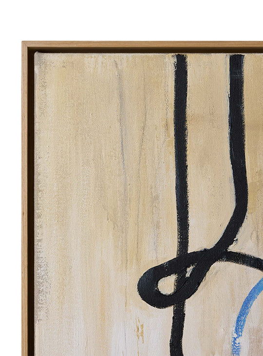 Tableau encadré Easy Elan HKliving, une œuvre contemporaine grand format au geste pictural expressif.