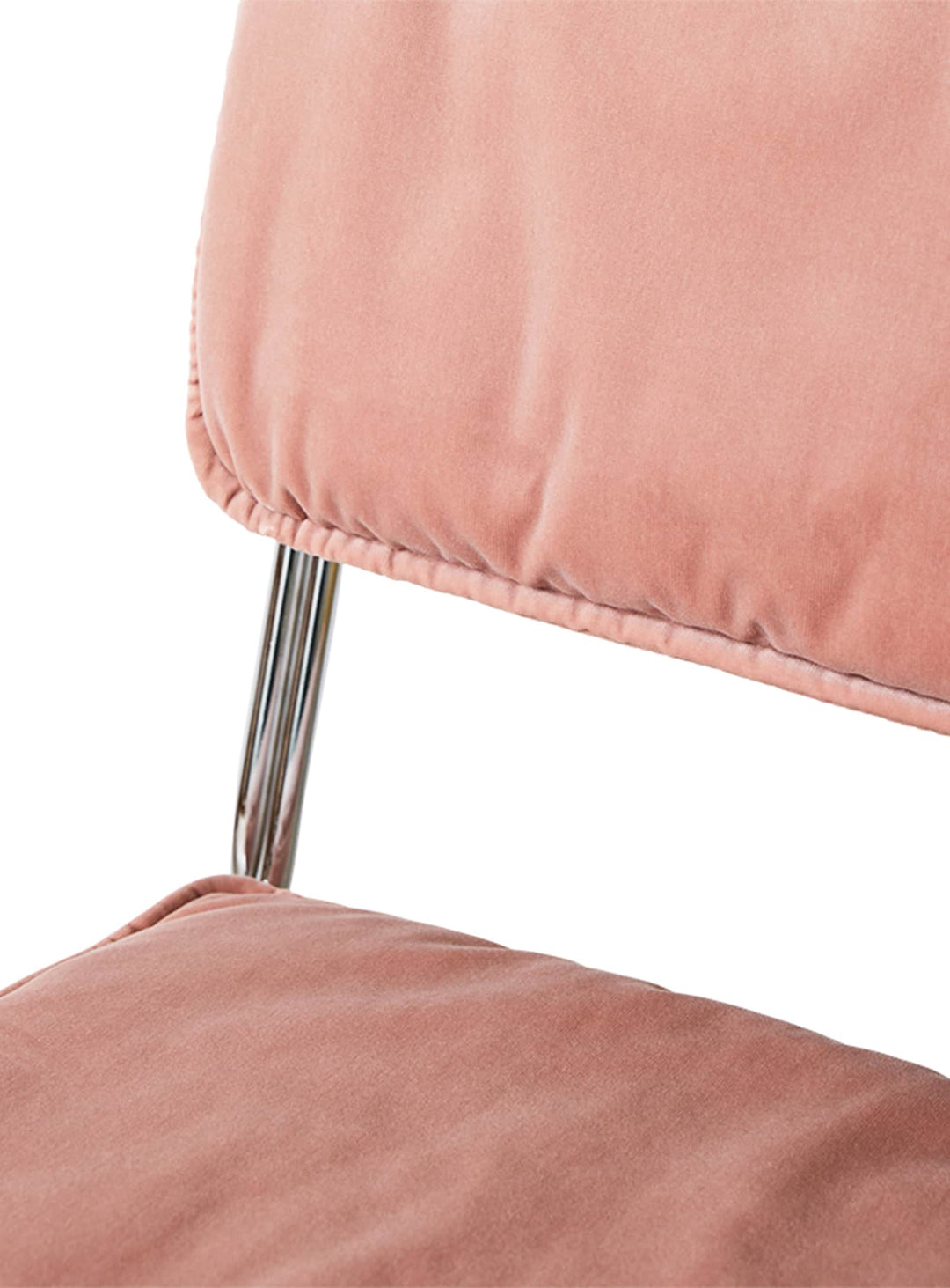 Chaise Endless HKliving : assise moderne en tissu texturé. lychee pink