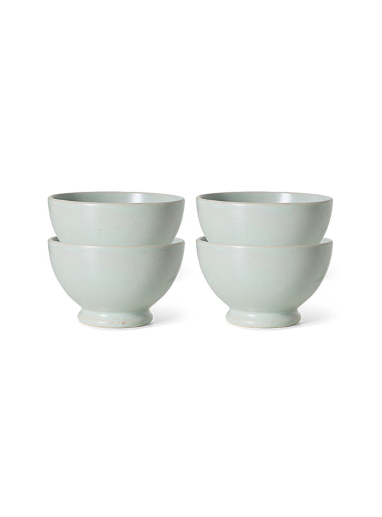 Bols Farmhouse Ceramics HKliving en grès émaillé, parfaits pour sauces, soupes, céréales, fruits ou desserts. bleu pale