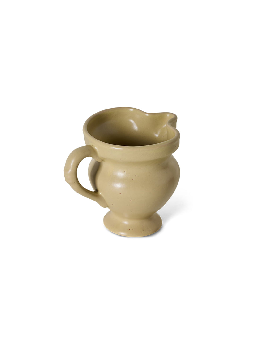 Carafe Farmhouse HKliving en grès, une petite cruche de 660 ml au charme rétro pour eau, lait, jus ou sauces. creme