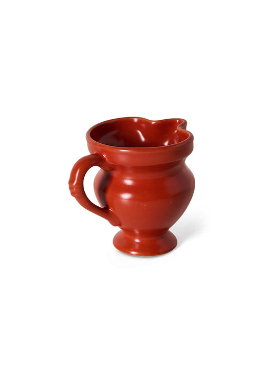 Pichet Farmhouse HKliving en grès, une pièce compacte et chaleureuse disponible en crème ou rouge. rouge