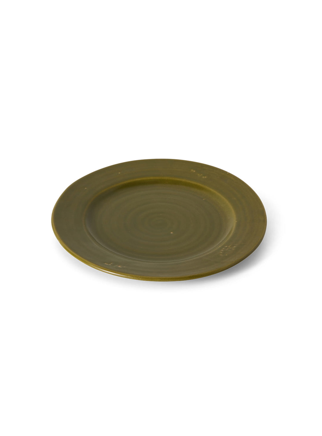 Assiettes plates Farmhouse Ceramics HKliving en grès, avec un émail mat et des variations qui rendent chaque pièce unique. mousse