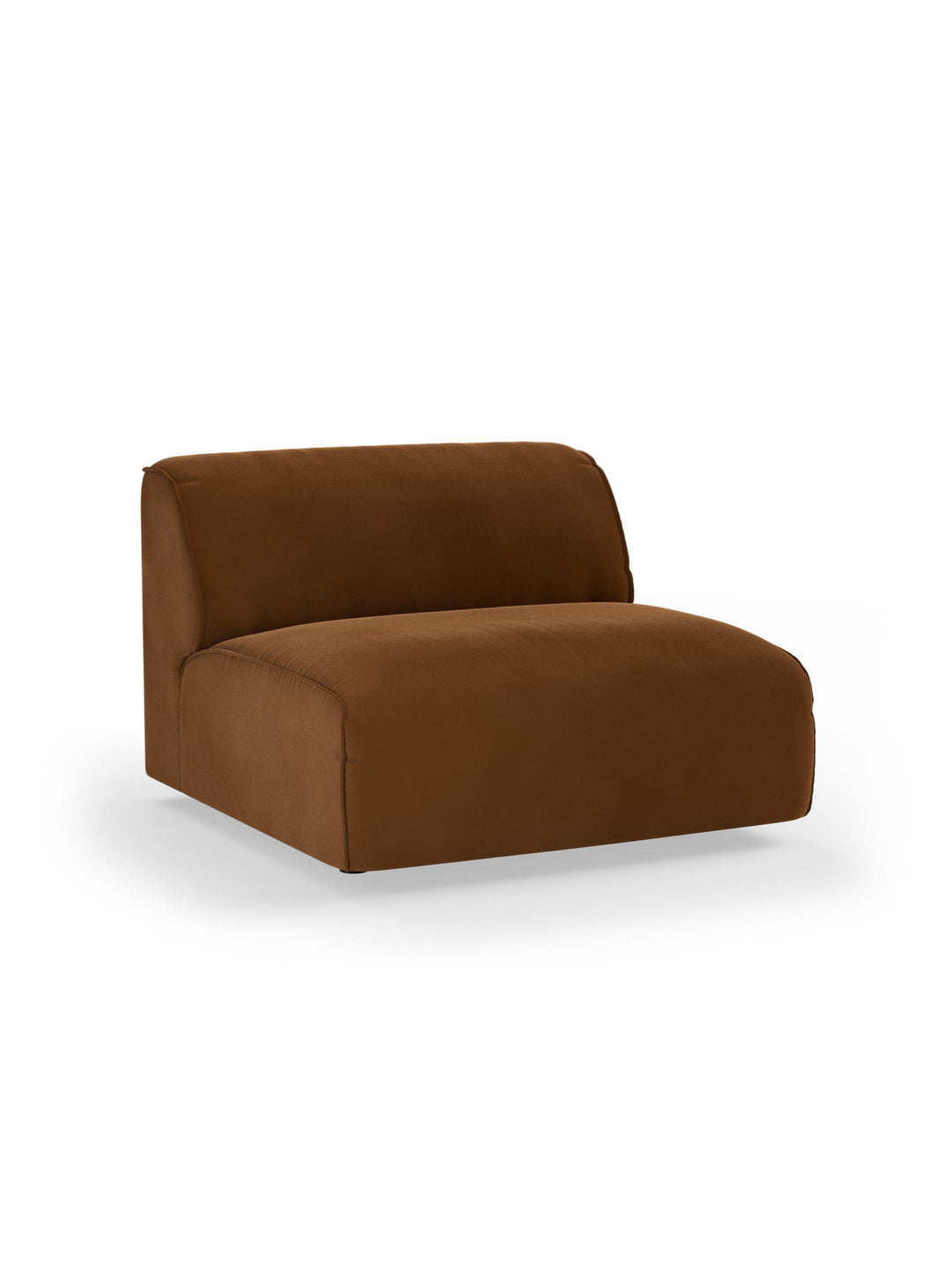 Le fauteuil central 1.5 place Flake de HKliving offre une hauteur d'assise de 44 cm pour un confort harmonieux.