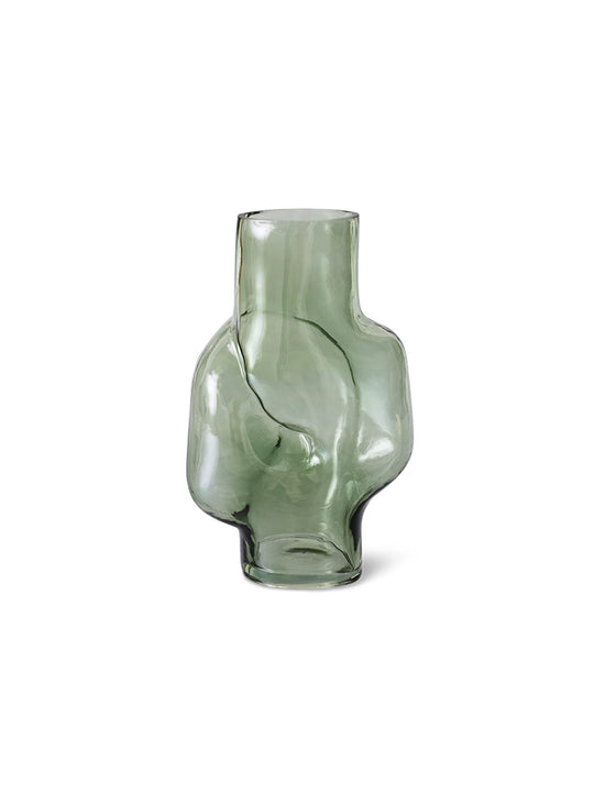 Vase Gleam HKliving : finition chromée, rose pâle ou vert olive pour une déco expressive. vert