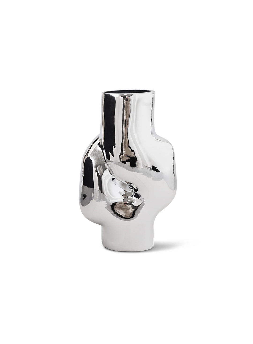 Vase Gleam HKliving : design moderne et silhouette artistique pour sublimer votre intérieur. chrome