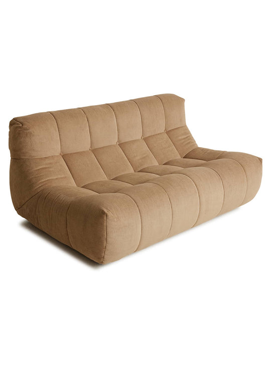 Sofa 2 places Lazy Lounge HKliving, une pièce cocooning idéale pour créer un intérieur chaleureux et décontracté. brun