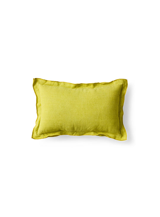 Coussin en lin Lemongrass HKliving, un coussin lumineux en lin pour une décoration colorée.